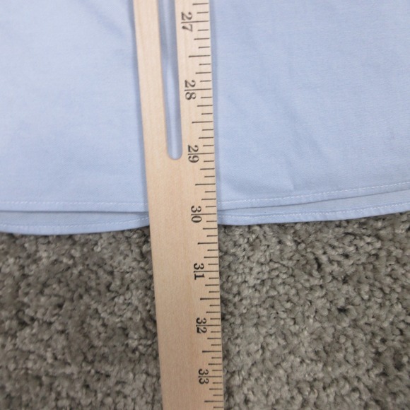 Brooks Brothers Shirt Mens L 16.5 33 Blue Solid Stretch Regular Dress Button Up - Picture 7 of 9